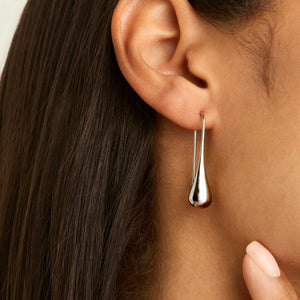 Najo E0111 Silver Teardrop Earring