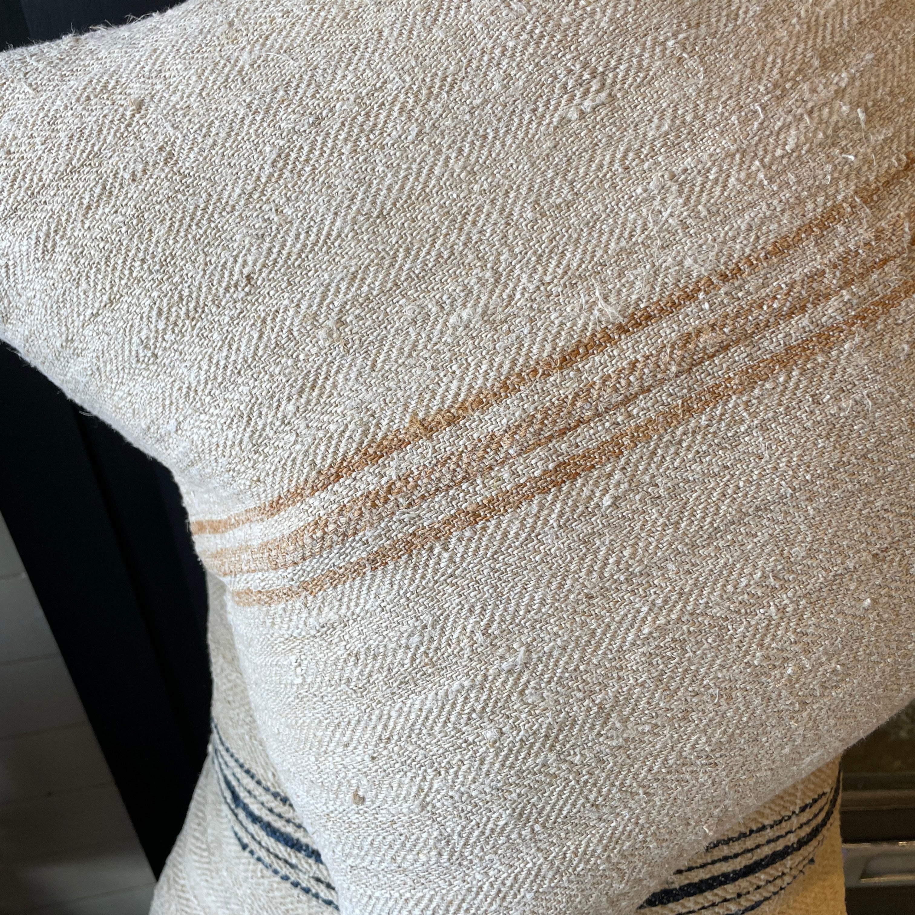 Vintage Grain Sack Cushion 55cm