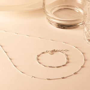 Najo N6987-45 Silver 3 bead necklace