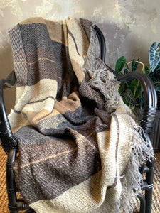 Stansborough New Brown Wool Throw