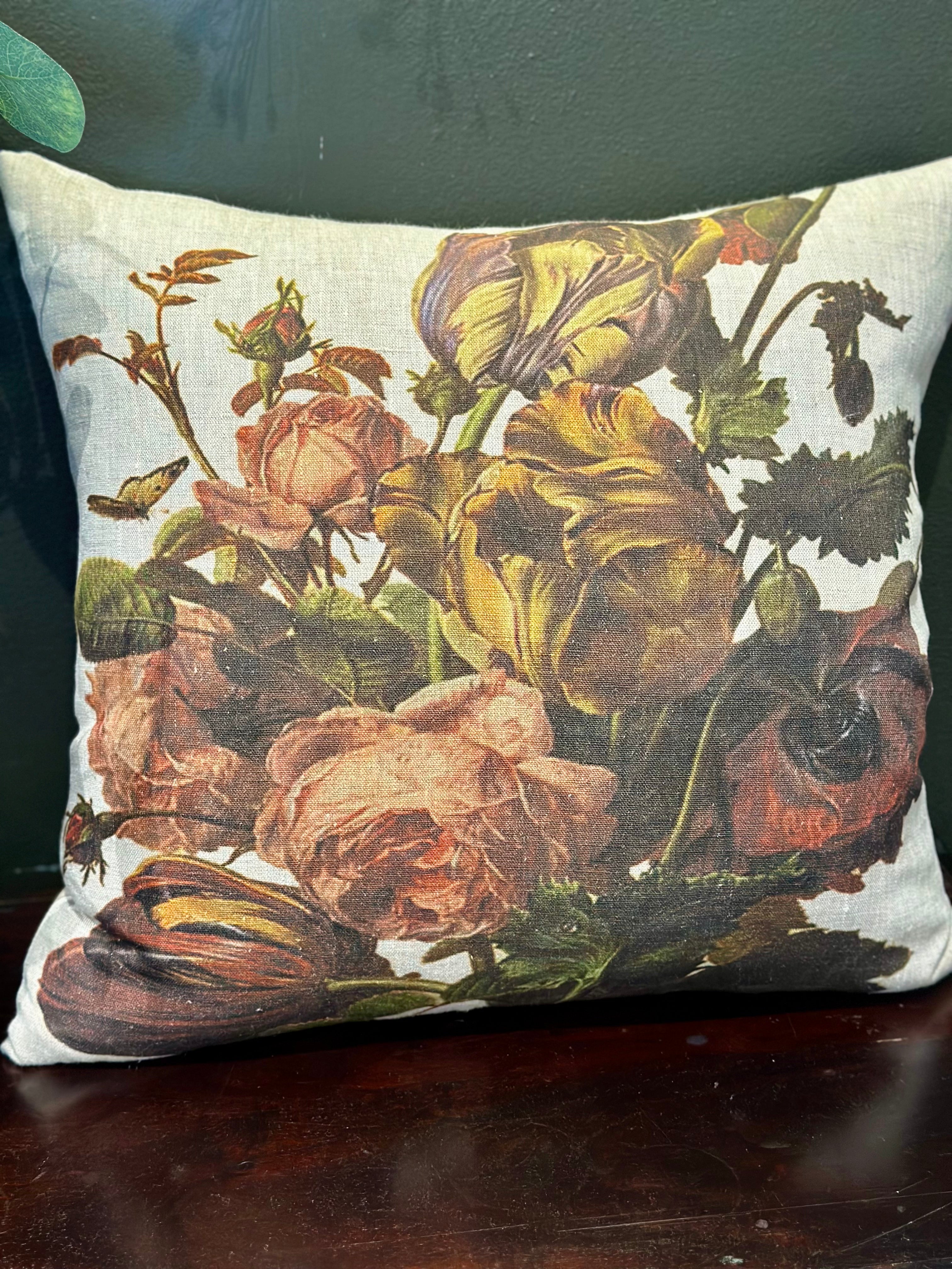 French Linen 'Golden Hour' Cushion 50cm