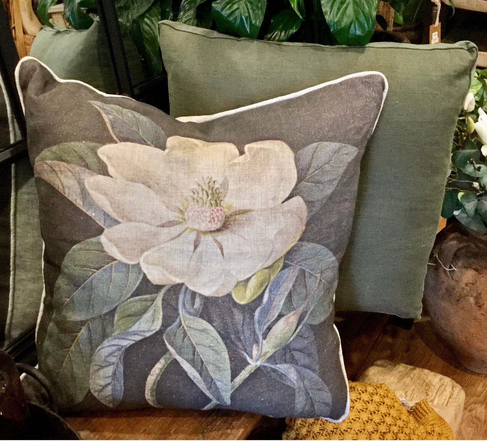 French Linen 'Soft Bloom' Cushion