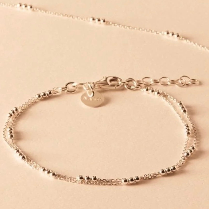 Najo B6987 Silver 3 bead bracelet