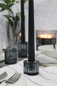 Candlestick Ruffle Lustre Black