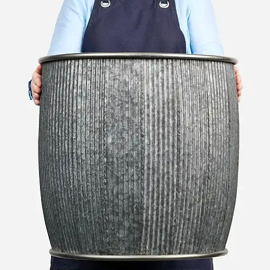 Baroque Tall Tin Planter