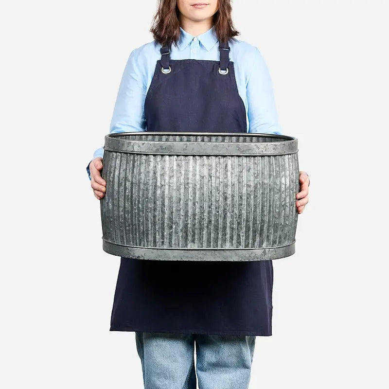 Laurent Oval Tin Planter