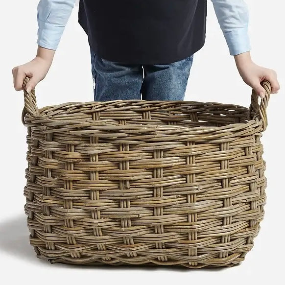 Wicker Moroc Herringbone Basket