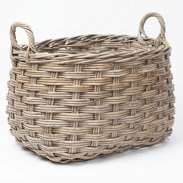 Wicker Moroc Herringbone Basket