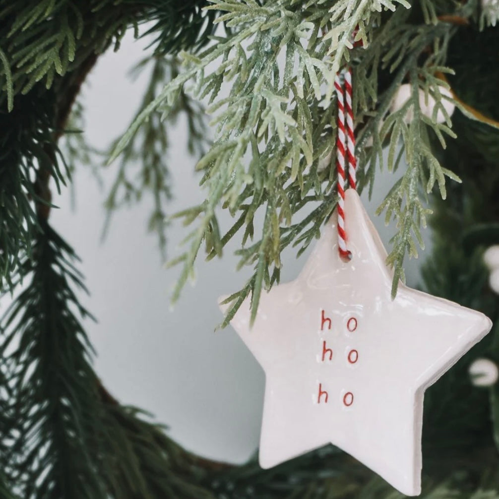 Ceramic Hanging Tag- Ho Ho Ho