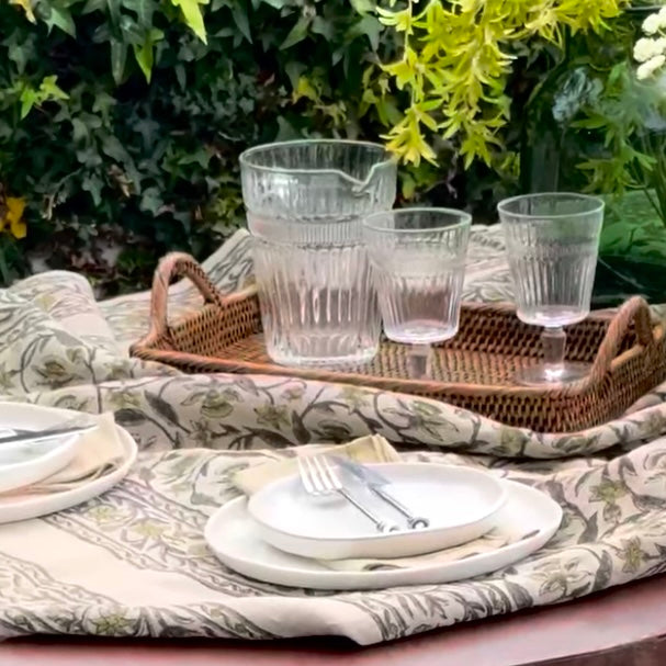 Vittoria Handblocked Tablecloth