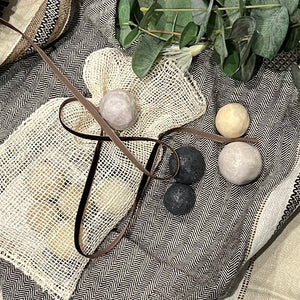 Handmade Soap Balls in Agave Bag