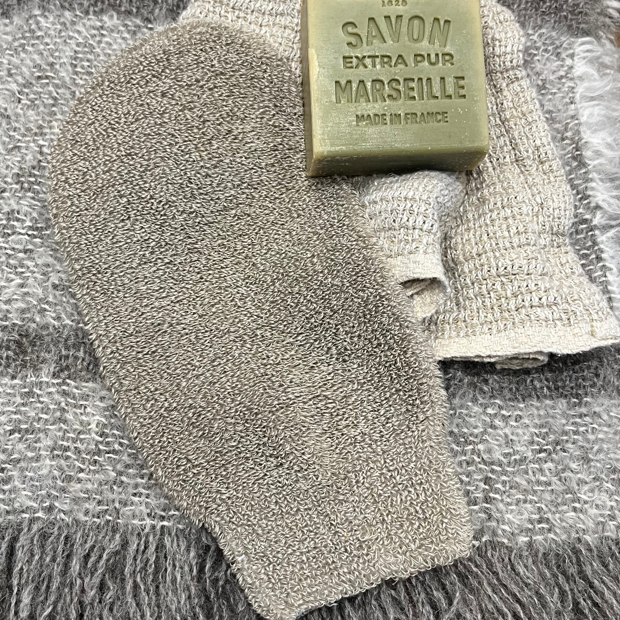Redecker Siena Linen Bath Mitt
