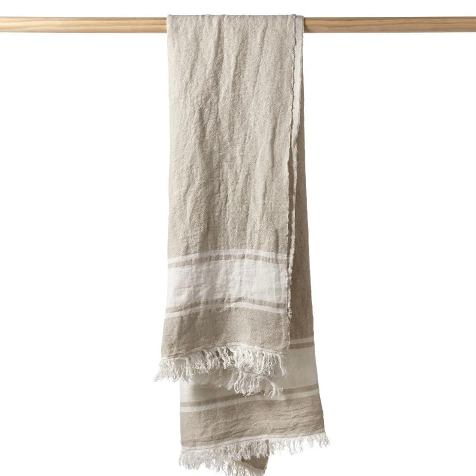 Libeco Belgian Fouta Flax Stripe