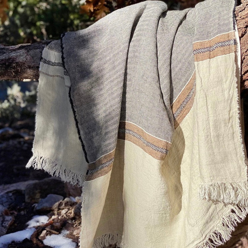 Libeco Belgian Fouta Beeswax Stripe