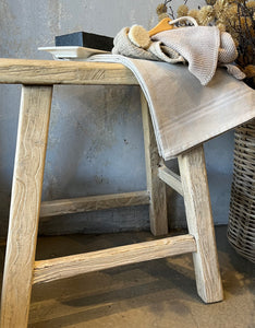 Recycled Elm Rectangle Stool