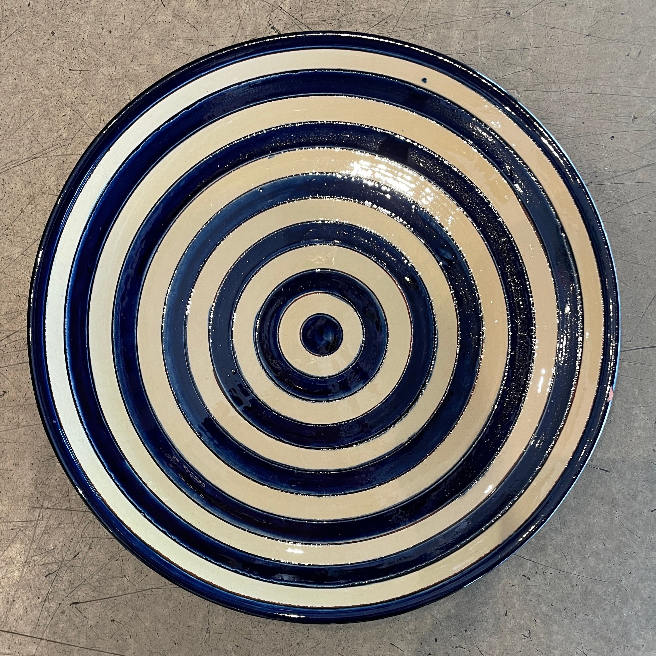 Spanish Blue Circles Dinner Plate