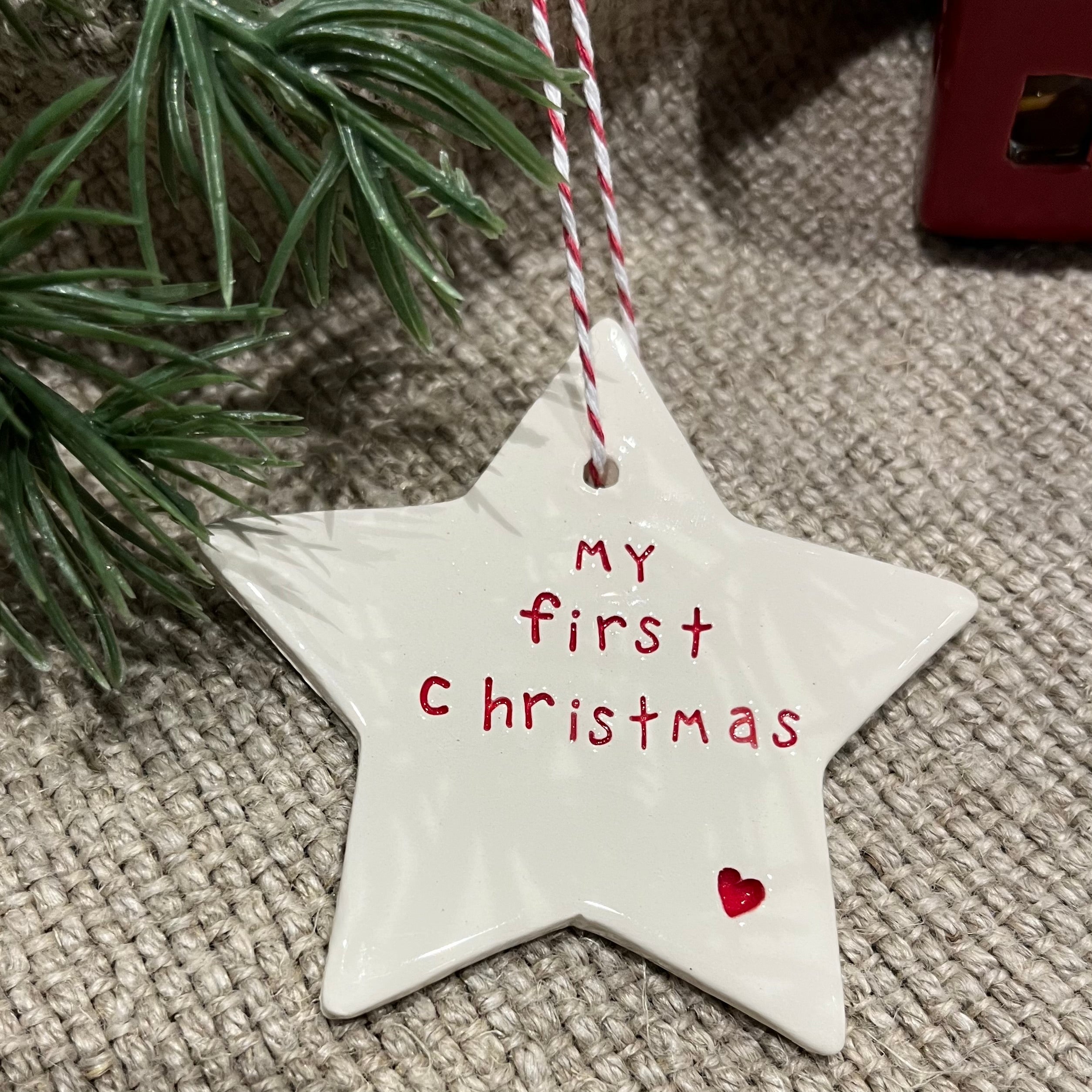 Ceramic Hanging Tag- My First Christmas