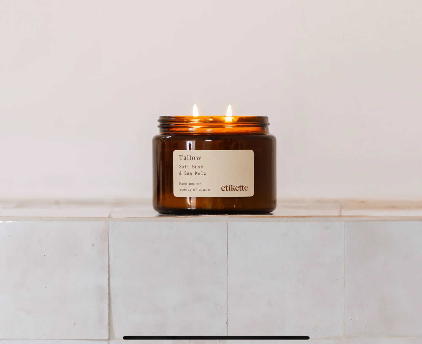 Etikette 500ml Double Wick Candle