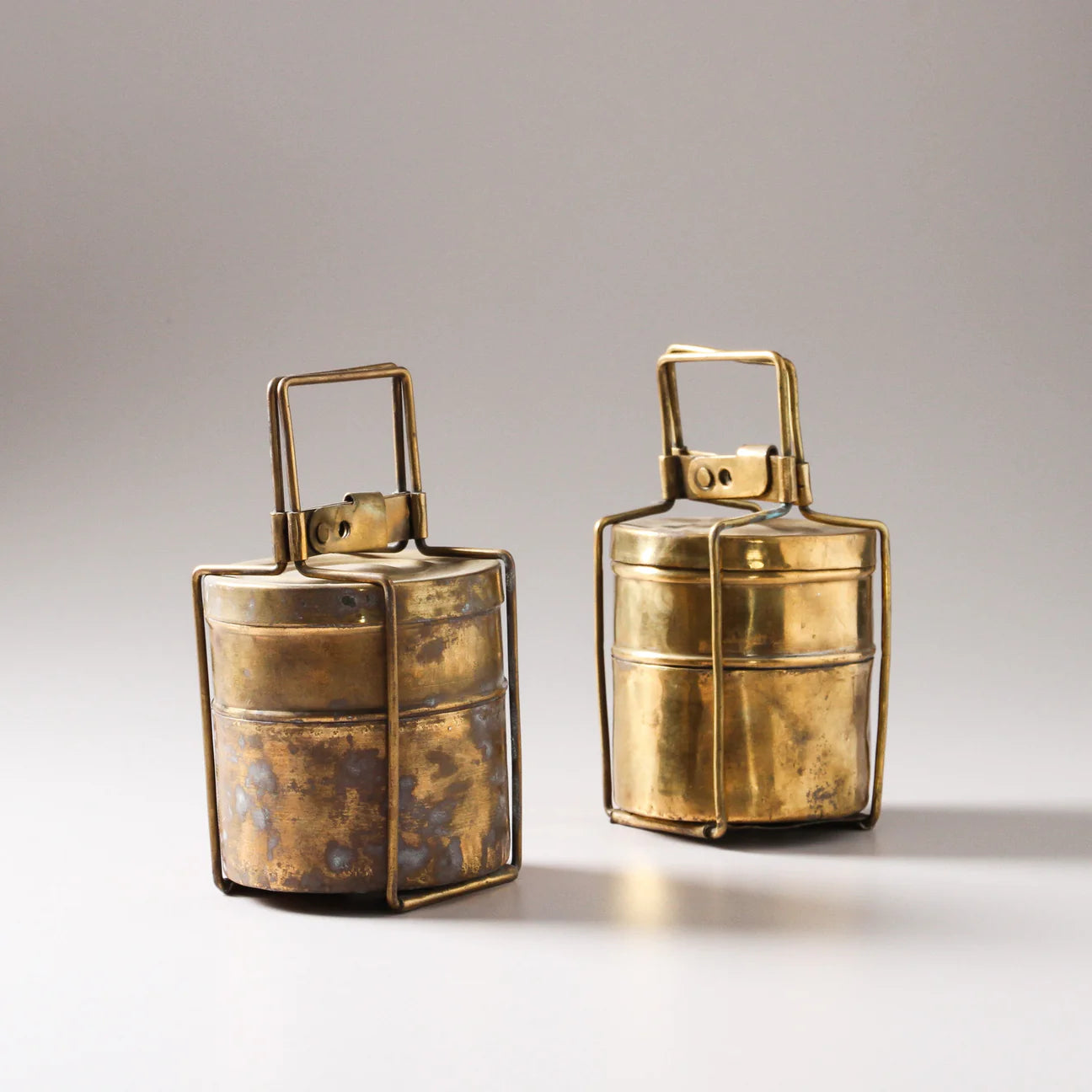 Vintage Indian Brass Lunchbox