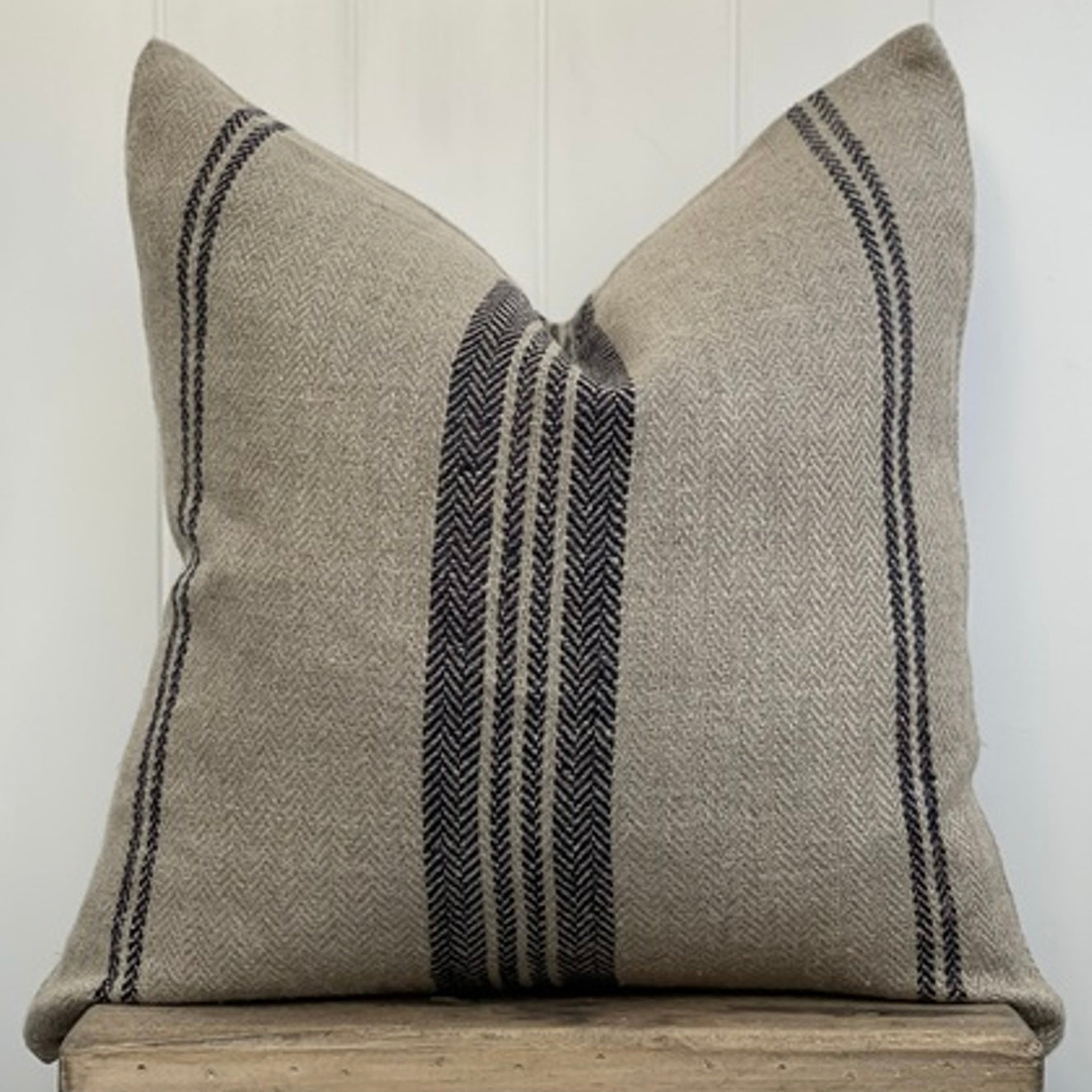 Rustic Empire Herringbone Navy Cushion