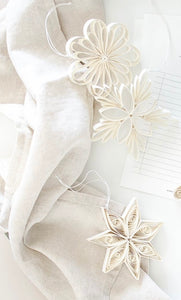 Nordic Quilling Star Set 3 Off-White