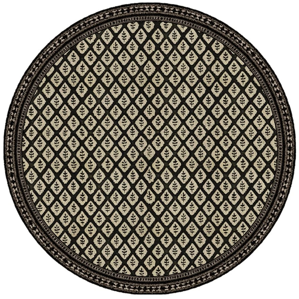 Beija Jaipur Black Placemat Round