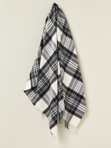 Bronte Tartan Throw Grey Stewart
