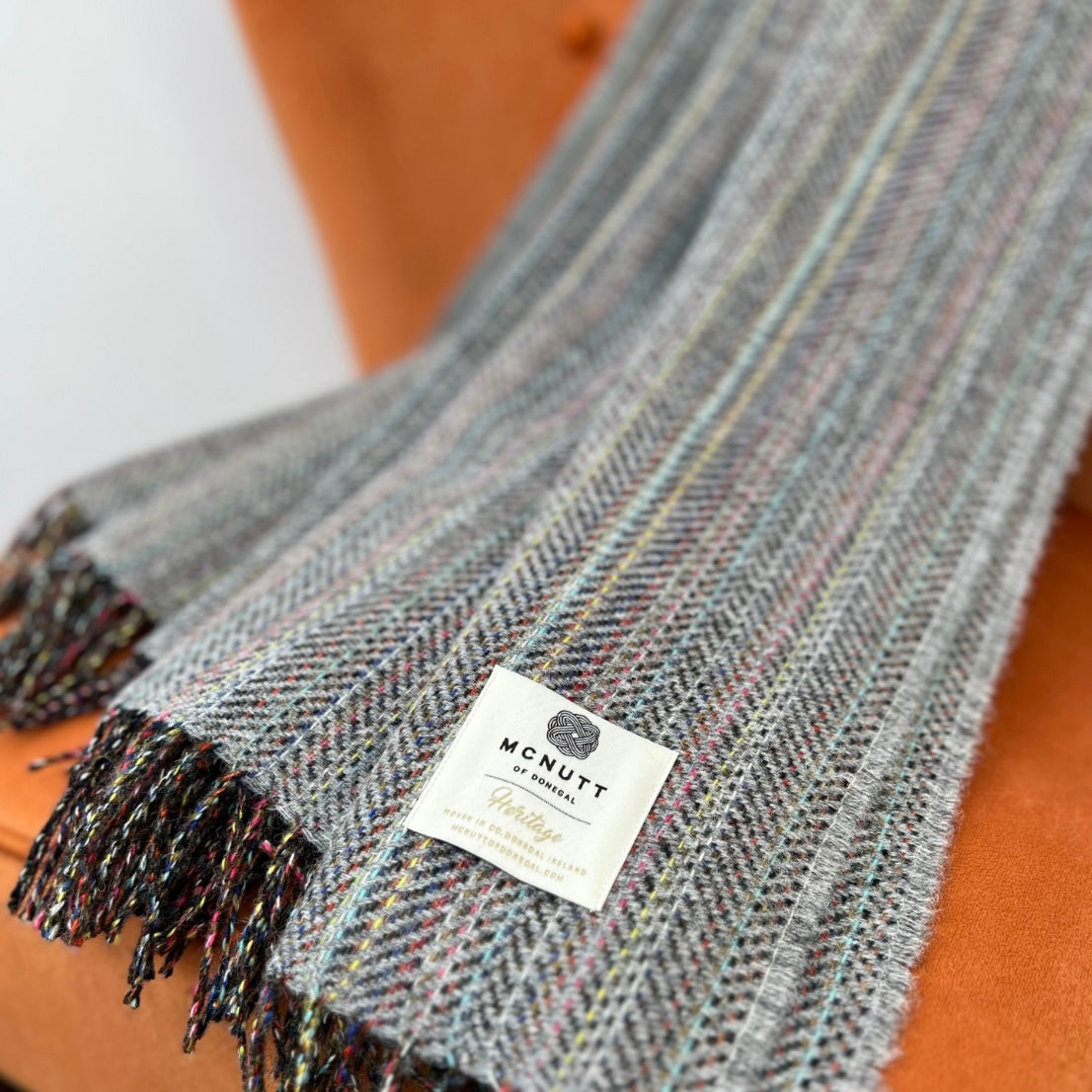 McNutt Rainbow Tweed Throw