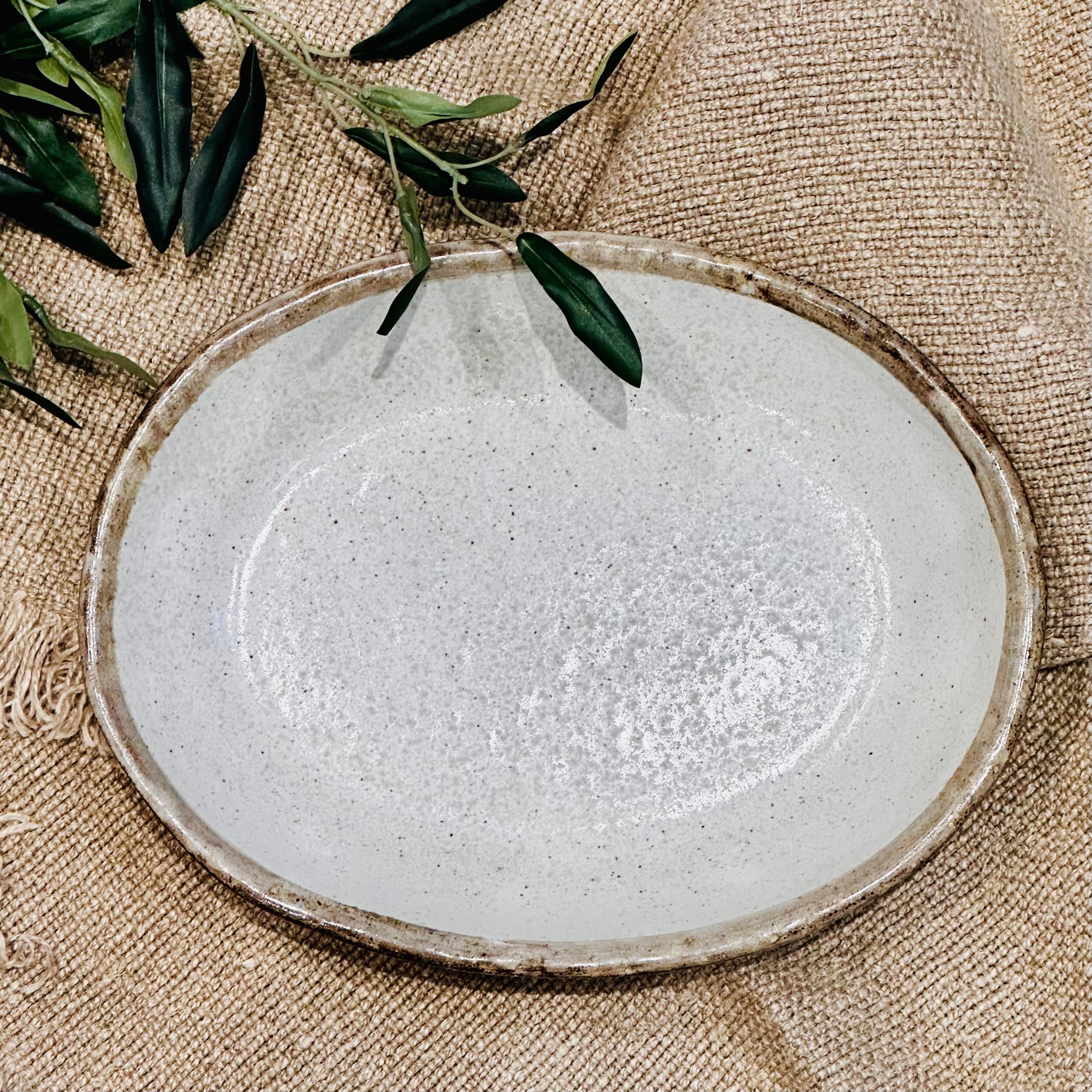 Shirokaratsu Large Oval Serving Dish