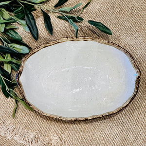 Shirokaratsu  Large Deep Oval Bowl