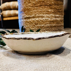 Shirokaratsu  Large Deep Oval Bowl