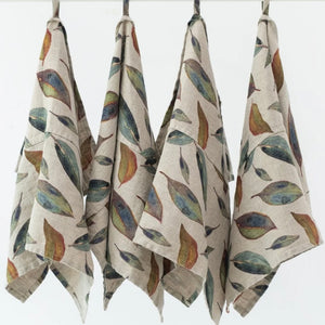 Linen Tea  Towel- Golden Fall