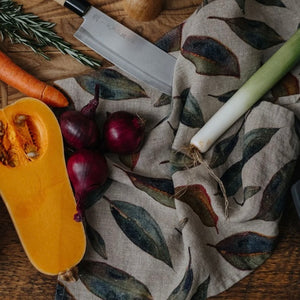 Linen Tea  Towel- Golden Fall