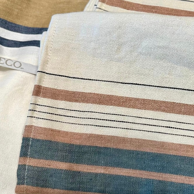 Libeco Gypsum Stripe Tea Towel