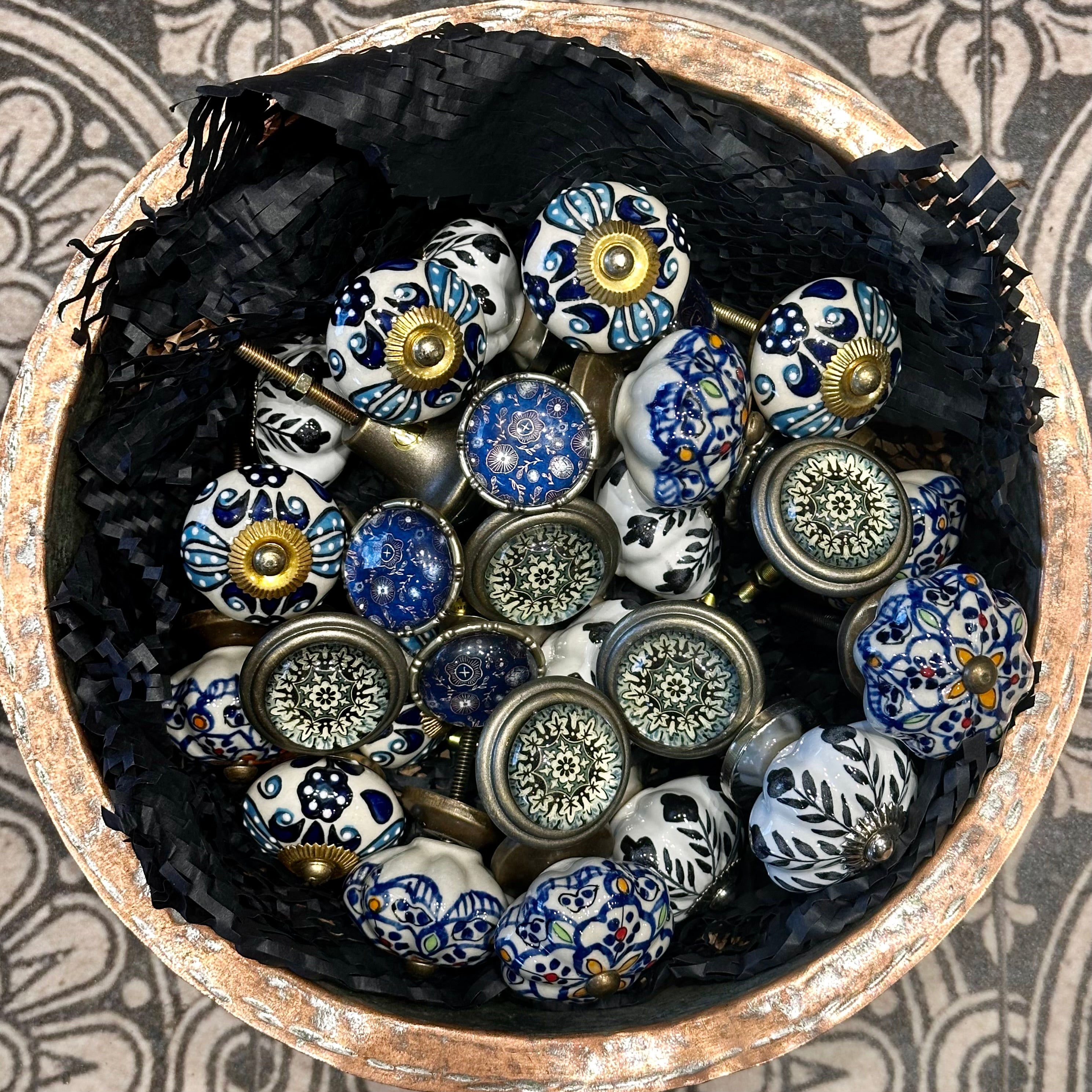 Hand Painted Ceramic Knobs