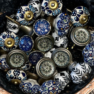 Hand Painted Ceramic Knobs