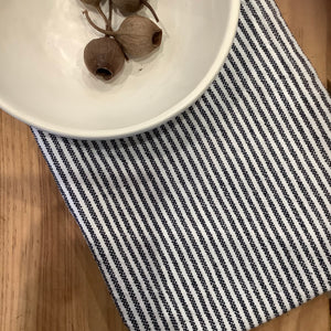 Stripe Washed Cotton Tea Towel