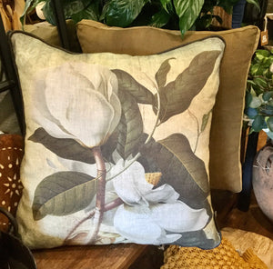 French Linen 'Magnolia Dream' Cushion